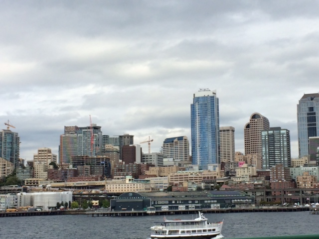 Waterfront view of the Emerald City.