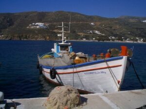 A classic Greek fishing boat.